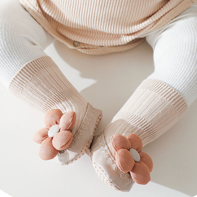 Cream Flower Socks/Booties