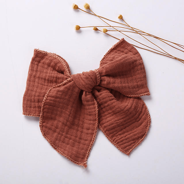 Autumn Cotton Muslin Hair Clips