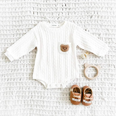 Cream Bear Romper | Image 5 | Little Giggles