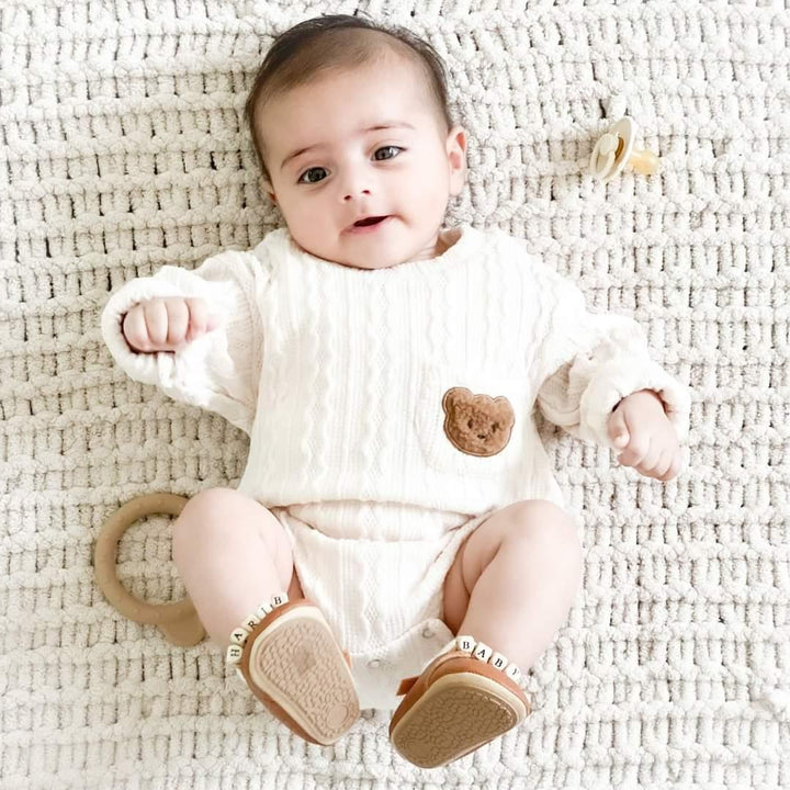 Cream Bear Romper | Image 4 | Little Giggles