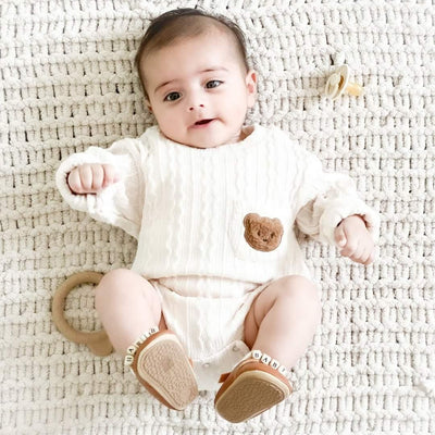 Cream Bear Romper | Image 4 | Little Giggles