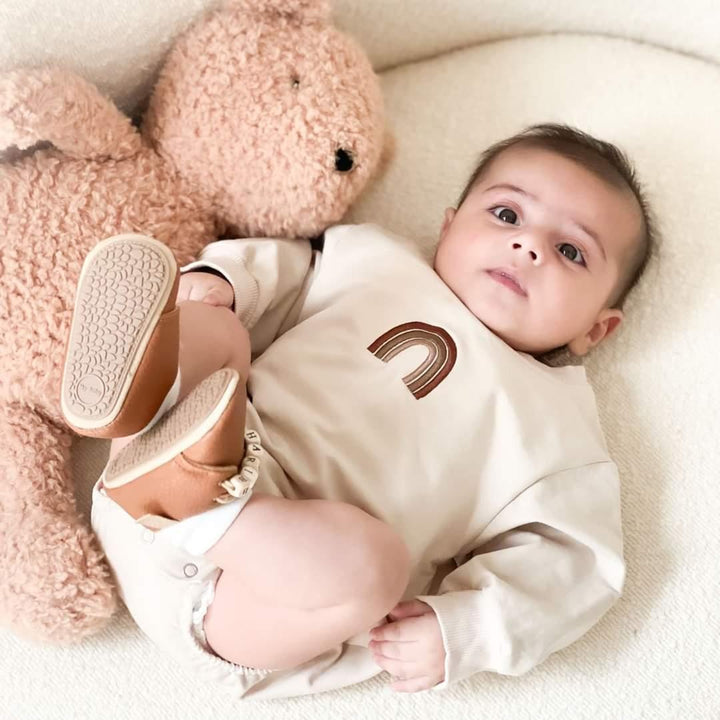 BohoBeige Rainbow Romper | Image 3 | Little Giggles