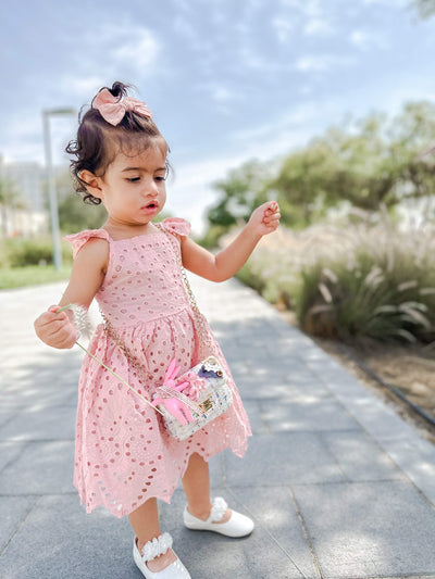 Little Girl wearing Pink Ayleen Dress