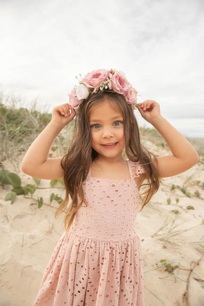 Girl wearing Pink Ayleen Dress